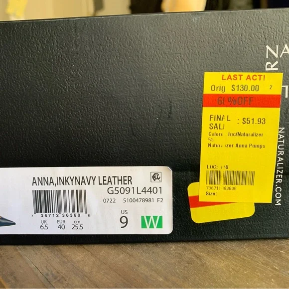 9W Naturalizer Anna, Inky Navy Leather - Picture 5 of 5